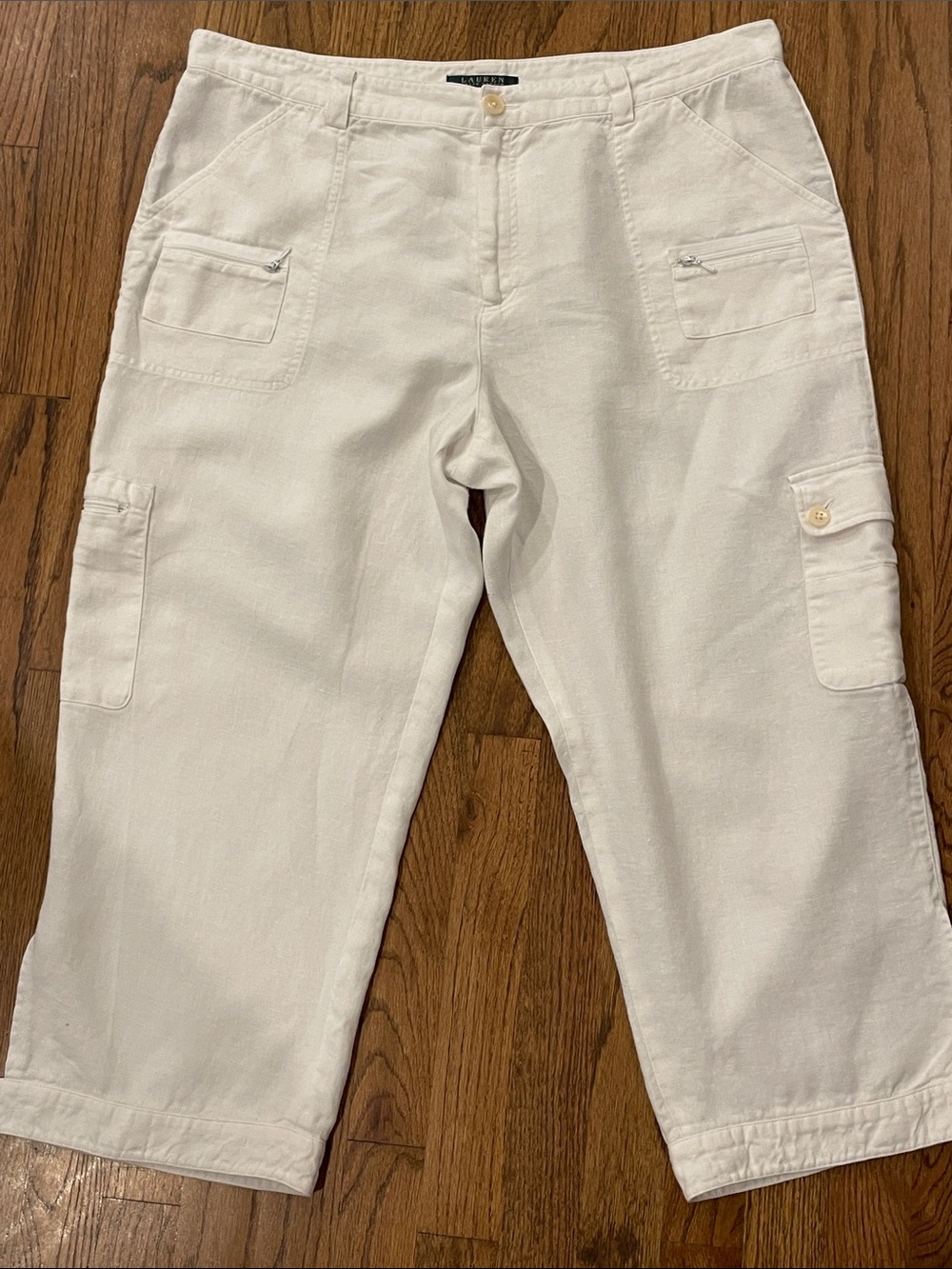 Lauren Ralph Lauren White Linen Pants